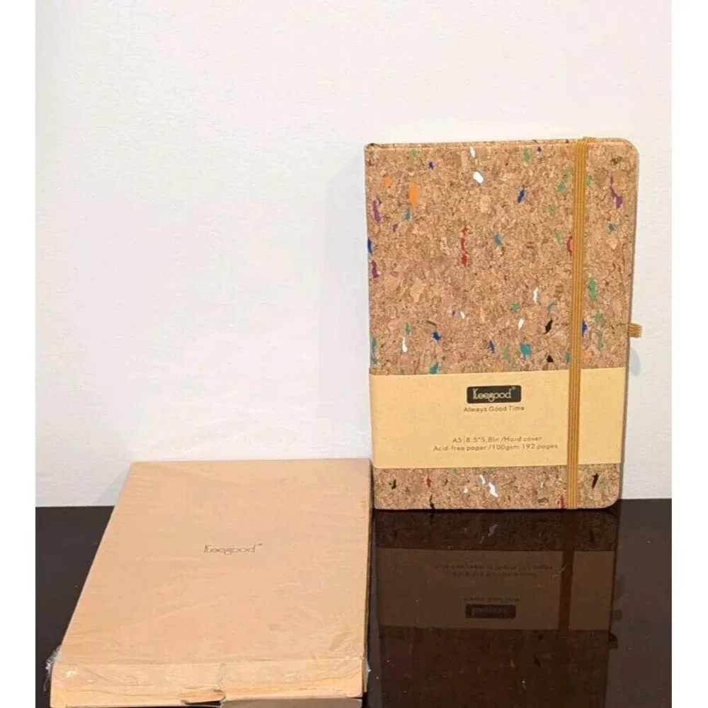 Keeegood Blank Sketch Journal Notebook With Pen Loop -‎ Wood 8.5 x 5.8 NEW